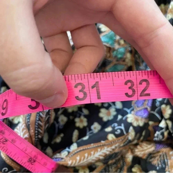 Warm Pickford Wide Leg Pants Boho Floral Paisely Black Purple Tan 100% Cotton 0 - Picture 12 of 12